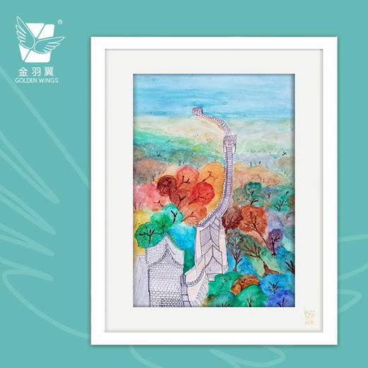 装饰画《长城》 金羽翼残障小艺术家手绘作品 复制画/原画 商品图0