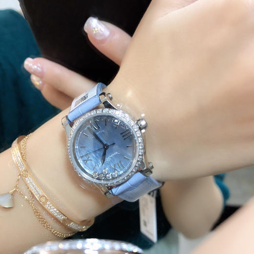 最新浅蓝配色 很美哦！萧邦CHOPARD快乐钻系列（原版开模）「小号30mm 」
历时一年多研发终于面世 商品图3