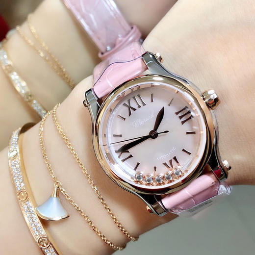 最新配色 粉嫩少女心！萧邦CHOPARD快乐钻系列（原版开模）「小号30mm 」
历时一年多研发终于面世 商品图3