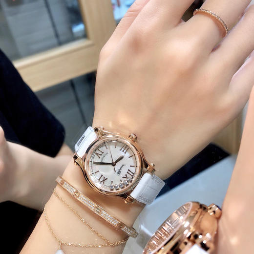 最新配色 梦幻纯白色！萧邦CHOPARD快乐钻系列（原版开模）「小号30mm 」
历时一年多研发终于面世 商品图5