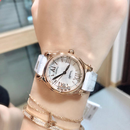 最新配色 梦幻纯白色！萧邦CHOPARD快乐钻系列（原版开模）「小号30mm 」
历时一年多研发终于面世 商品图6