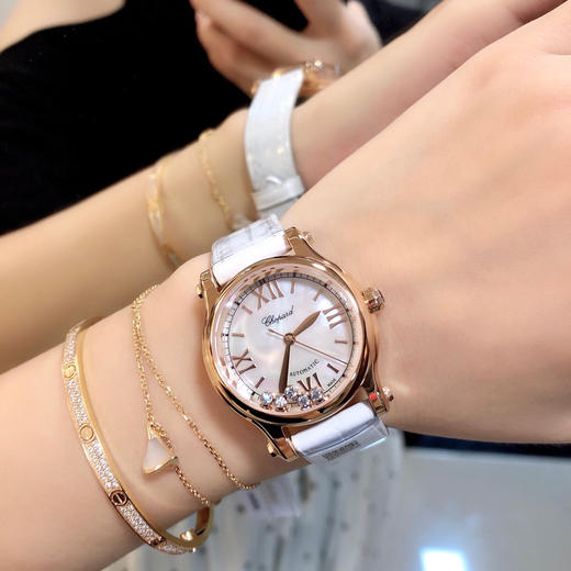 最新配色 梦幻纯白色！萧邦CHOPARD快乐钻系列（原版开模）「小号30mm 」
历时一年多研发终于面世 商品图1