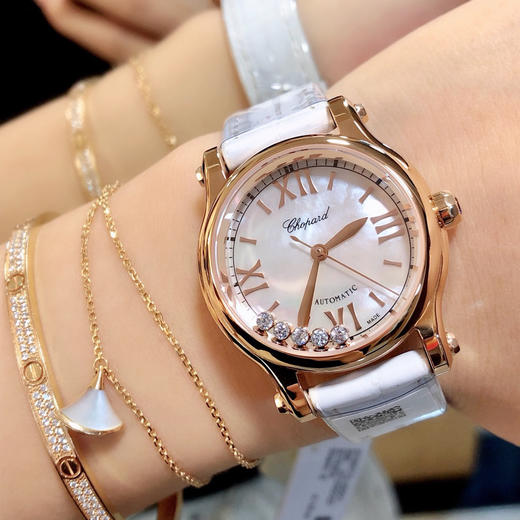 最新配色 梦幻纯白色！萧邦CHOPARD快乐钻系列（原版开模）「小号30mm 」
历时一年多研发终于面世 商品图2