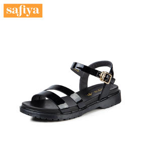 商场同款 | Safiya/索菲娅一字式扣带方跟凉鞋女中跟商场同款休闲舒适凉鞋女SF82115331
