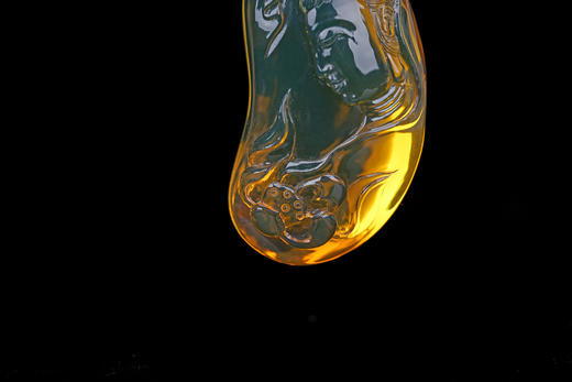 莲花观音·墨西哥蓝珀雕件吊坠 名家潘昭亮老师作品 商品图4