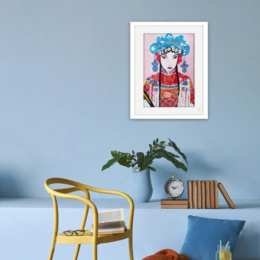 装饰画《上妆》 金羽翼残障小艺术家手绘作品 复制画/原画 商品图1