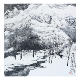 国画 雪满山中图