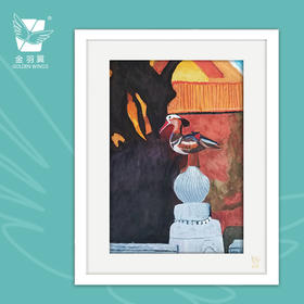 装饰画《向往》 金羽翼残障小艺术家手绘作品 复制画/原画