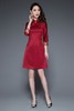 TQ-2830新款高端气质遮肚显瘦妈妈婚宴礼服A字连衣裙 商品缩略图2