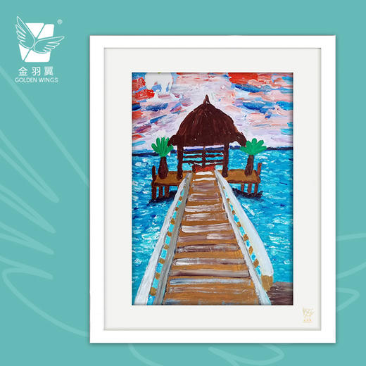 装饰画《七月》 金羽翼残障小艺术家手绘作品 复制画/原画 商品图0