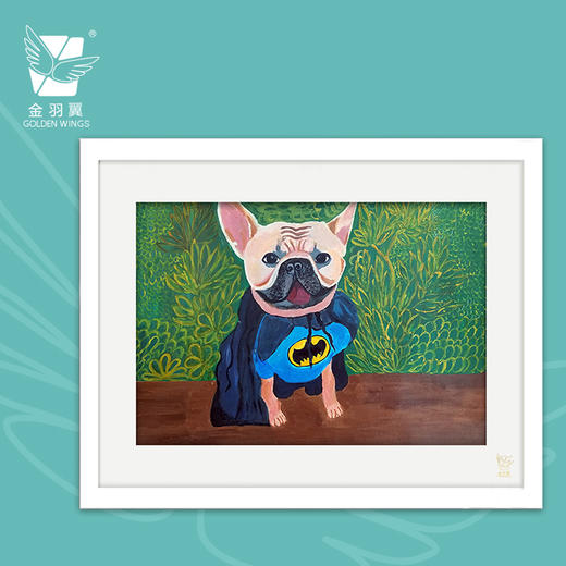 装饰画《super dog》 金羽翼残障小艺术家手绘作品 复制画/原画 商品图0