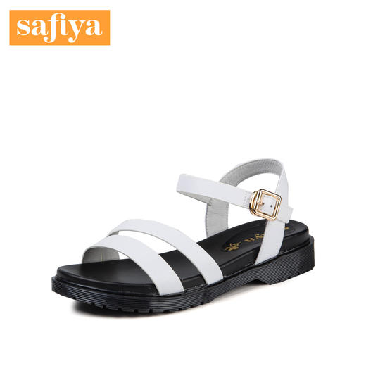 商场同款 | Safiya/索菲娅一字式扣带方跟凉鞋女中跟商场同款休闲舒适凉鞋女SF82115331 商品图1
