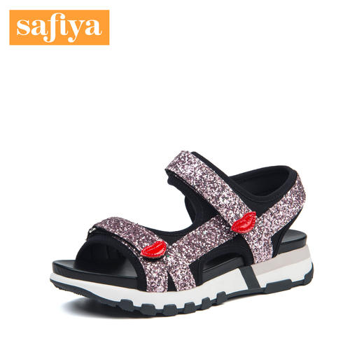 商场同款 |  Safiya/索菲娅夏季舒适远动凉拖外穿凉鞋女鞋厚底格利特SF72115117 商品图0