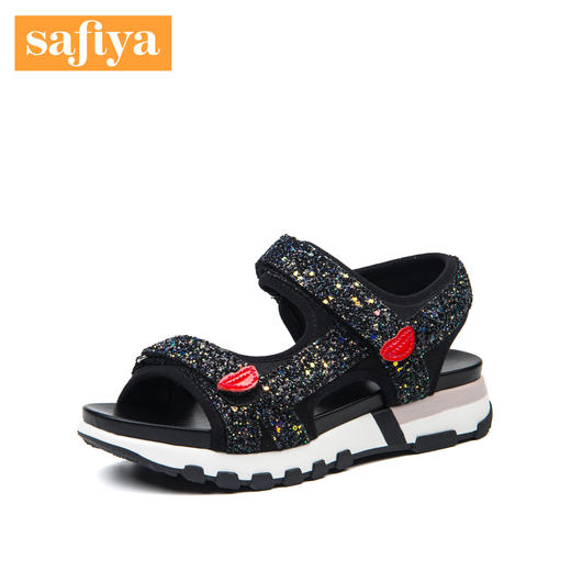 商场同款 |  Safiya/索菲娅夏季舒适远动凉拖外穿凉鞋女鞋厚底格利特SF72115117 商品图2