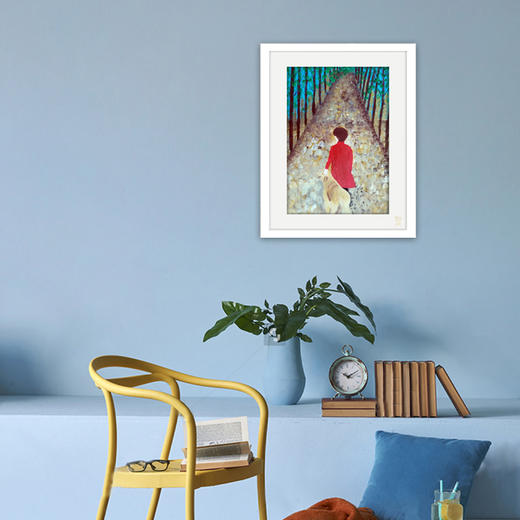 装饰画《散步》 金羽翼残障小艺术家手绘作品 复制画/原画 商品图1