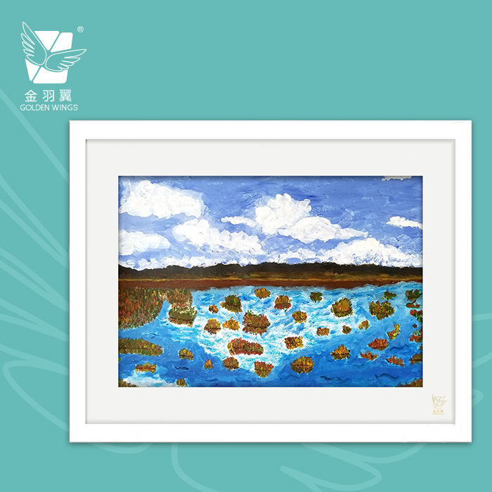 装饰画《从前慢》 金羽翼残障小艺术家手绘作品 复制画/原画