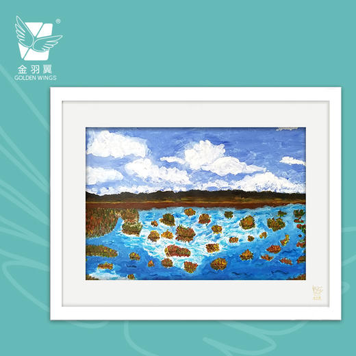 装饰画《从前慢》 金羽翼残障小艺术家手绘作品 复制画/原画 商品图0