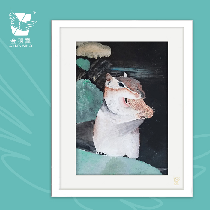 装饰画《花生》 金羽翼残障小艺术家手绘作品 复制画/原画