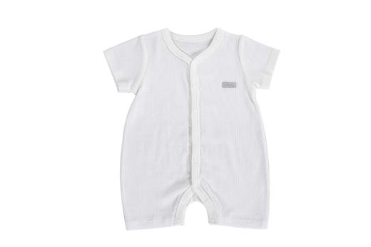 .KFH552薄荷单排扣短袖爬服（白色） 商品图0