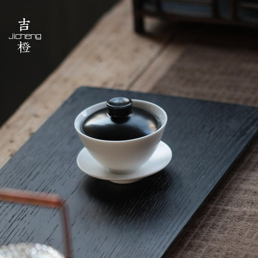 【盖碗/茶壶】吉橙三才盖碗单个小号加厚防烫家用功夫茶具小巧手抓壶100ML 商品图3