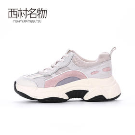 西村名物2020春季新品马卡龙色舒适老爹鞋女厚底增高-X20AM19092