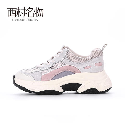 西村名物2020春季新品马卡龙色舒适老爹鞋女厚底增高-X20AM19092 商品图0