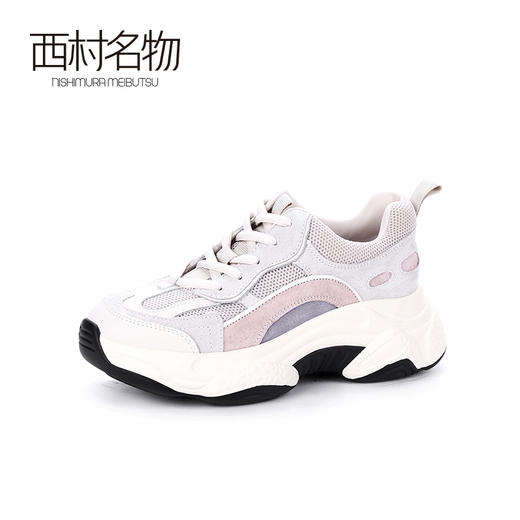西村名物2020春季新品马卡龙色舒适老爹鞋女厚底增高-X20AM19092 商品图2