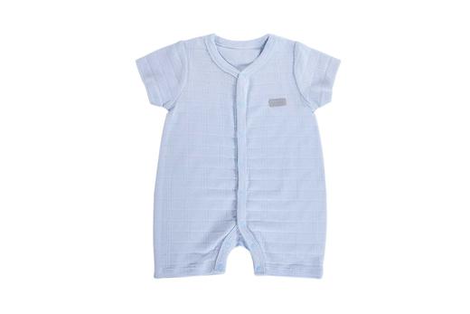 KFH552薄荷单排扣短袖爬服（蓝色） 商品图0