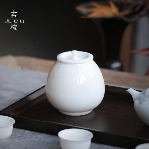 【茶叶罐】玉瓷婵娟茶叶罐陶瓷密封罐存茶罐储茶罐陶瓷罐家用大号绿茶茶仓茶叶缸茶缸 商品图2