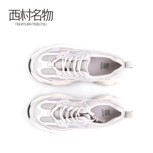 西村名物2020春季新品马卡龙色舒适老爹鞋女厚底增高-X20AM19092 商品图3