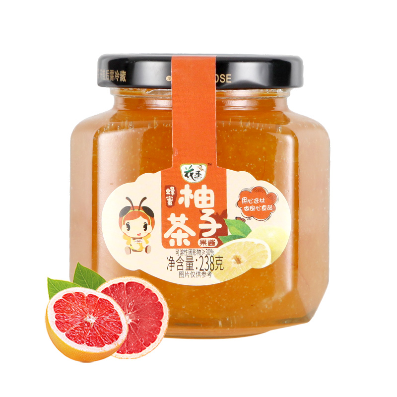 东大金果蜂蜜柚子茶238gx4瓶果茶饮品 包邮