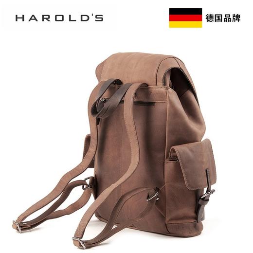 德国HAROLDS复古经典桶形真皮双肩背包241603-NA 商品图1