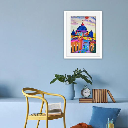 装饰画《梦中城市》 金羽翼残障小艺术家手绘作品 复制画/原画 商品图1