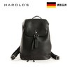 德国HAROLDS复古简约黑色休闲桶形真皮双肩背包284435-BL 商品缩略图0