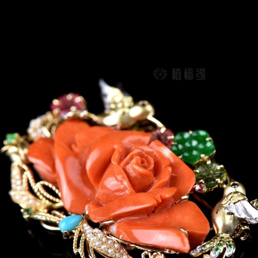 【幸福甜蜜】珊瑚蜂鸟胸针-SH1901009 商品图3