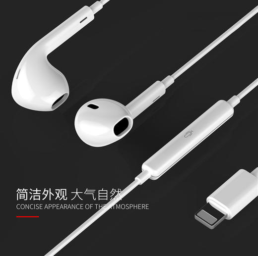 苹果原装正品手机入耳式有线控l扁头耳塞 商品图1