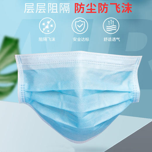 【每包40枚】一次性防护口罩——三层过滤，轻松呼吸 商品图1