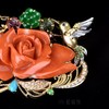 【幸福甜蜜】珊瑚蜂鸟胸针-SH1901009 商品缩略图2