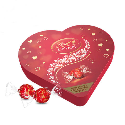 Lindt瑞士莲20粒软心牛奶巧克力心形礼盒240g 商品图1