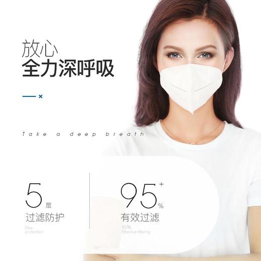 【现货现发，每份10枚】雅洁折叠式KN95防护口罩——捍卫呼吸健康 商品图2