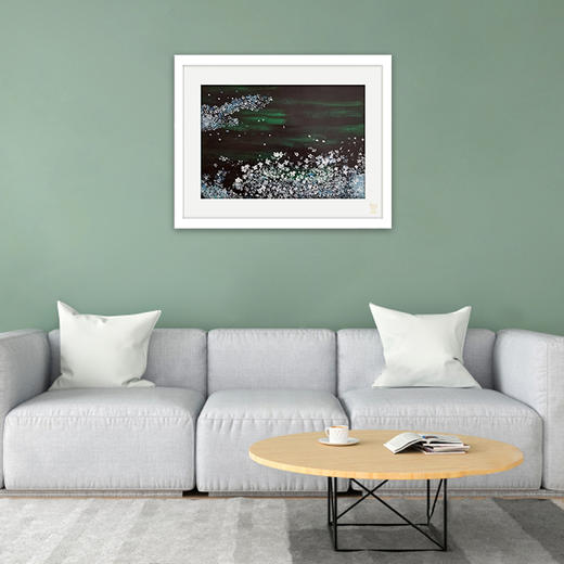 装饰画《碧波浪浪》 金羽翼残障小艺术家手绘作品 复制画/原画 商品图1