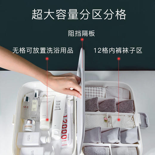 【日系简约 三合一内衣收纳盒】多功能学生宿舍文胸内裤袜子收纳盒 商品图5