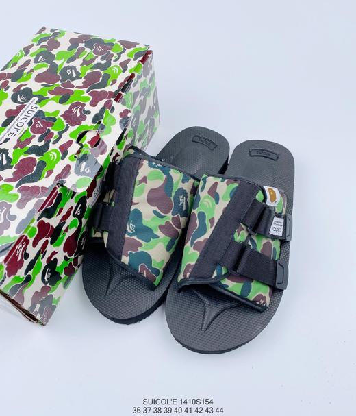 suicoke男女迷彩厚底凉鞋沙滩日系潮牌一字拖鞋 商品图5