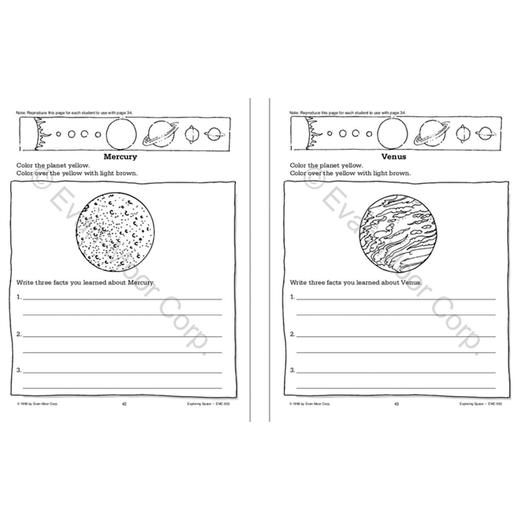 Evan-Moor Exploring Space Words For Kids Series Grades 1-3 探索宇宙 小小科学工坊系列 一到三年级 美国加州教辅 商品图1