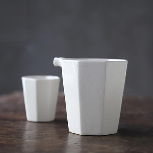 「景德镇全手工禅寂日式官帽茶壶茶杯」素雅白陶志野釉球孔陶瓷茶壶 主人杯 公道杯 商品图12