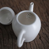 「景德镇全手工禅寂日式官帽茶壶茶杯」素雅白陶志野釉球孔陶瓷茶壶 主人杯 公道杯 商品缩略图2