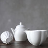 「景德镇全手工禅寂日式官帽茶壶茶杯」素雅白陶志野釉球孔陶瓷茶壶 主人杯 公道杯 商品缩略图4
