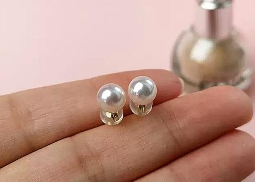 天然海水akoya基本款珍珠耳钉 商品图6