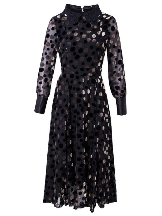 FMY-27858气质女神范收腰显瘦印花中长款打底裙 商品图1