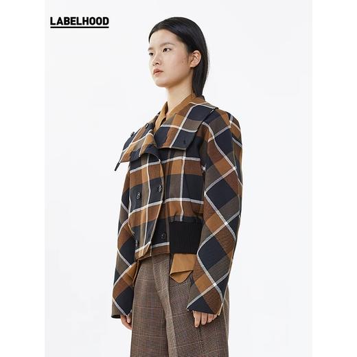 FFIXXED STUDIOS 直身款双排扣罗纹下摆短夹克外套女AW19-WJ03 商品图1
